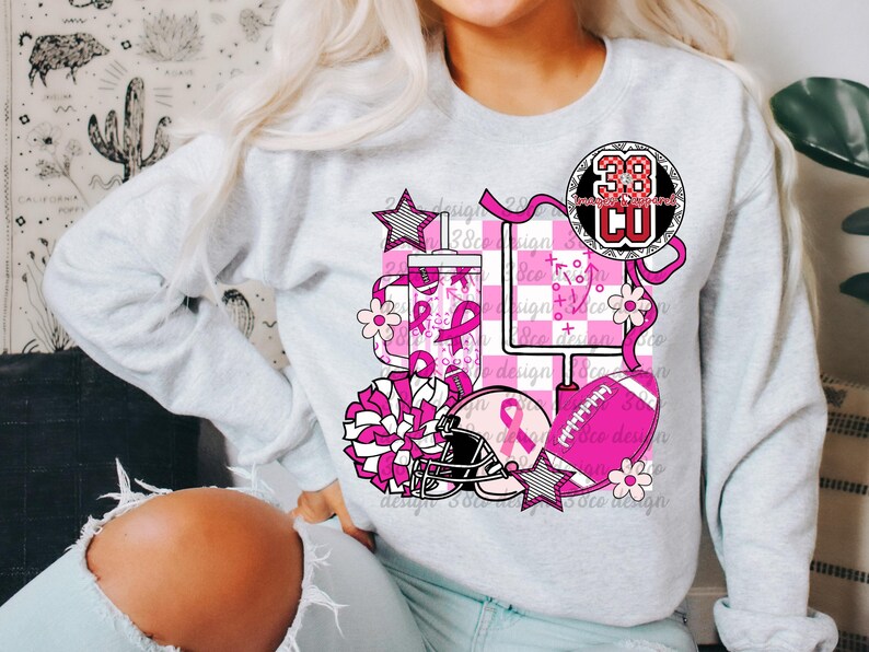 Pinker Fußball png, Teamgeist png, Fußballsaison png, rosa Schleife png, schwarz und rosa png, Fußball png, High School png, Bewusstsein png Bild 8