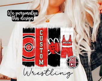 Custom wrestling team png, custom sport fan png, custom school spirit png, custom wrestling mom, custom wrestling match, team pride png