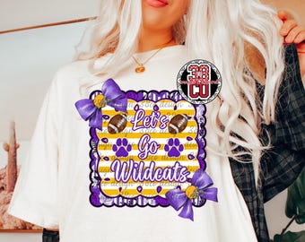 Purple and gold football png,  football design png, brush stroke png, football helmet png, football fan coquette bow png, preppy png