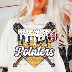 navy and gold baseball png, pointer, ice cream drip, team spirit png, softball drip, mascot png, waffle cone, homeplate png, sport fan