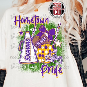 Purple football png, team spirit png, football season png, gameday png, go purple and gold png, football png, high school png, go team go