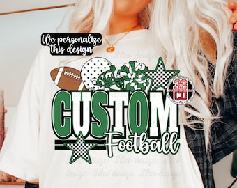 PNG personalizado para el día del partido de fútbol, PNG personalizado para el equipo, PNG personalizado para el espíritu escolar, PNG personalizado para mamás futbolistas, PNG personalizado para el orgullo del equipo, PNG personalizado para cascos de fútbol, tendencias