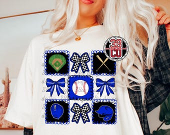 blue and black baseball coquette png, team spirit design for gameday, baseball bow, helmet, baseball field, ballpark design
