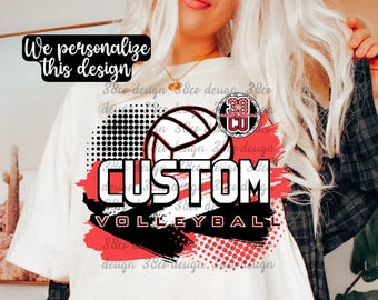 Custom volleyball team png, custom sport fan png, custom school spirit png, custom volleyball mom, custom volleyball distress, team pride