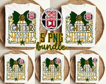 Gold and green cheer bundle png, cheer coach png, cheer sister png, cheer team png, cheer mom png, cheerleader png, cheer coquette png