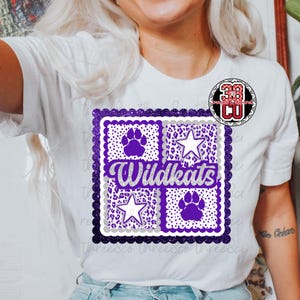 Cats png, retro design png, purple gameday png, dalmatian spots png, lets go png, leopard print png, trendy pattern png,  paws png