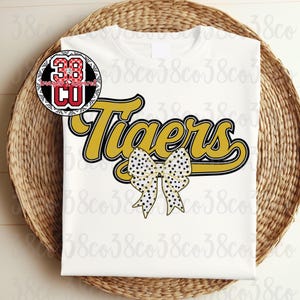 Tigers coquette BUNDLE png, custom team spirit png, go tigers png, tigers bow png, polka dot coquette bow, custom team png, varsity tigers