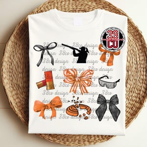 girl shooting skeet coquette png, clay pigeon png, sport shooting png, shooting target png, skeet target png, orange bow png, skeet shooting image 9