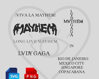 Lady Gaga MAYHEM TOUR Svg and Png - Etsy