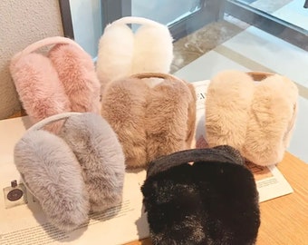 Fleece Furry Earmuffs | Foldable Winter Ear Warmers