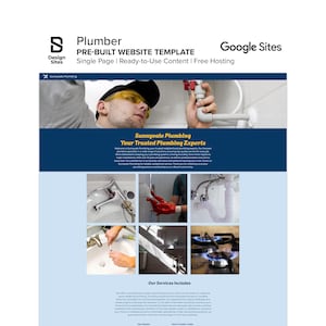 Plumber Service Website Template: Prebuilt Water Fix Plumbing Business (Single Page Google Site)