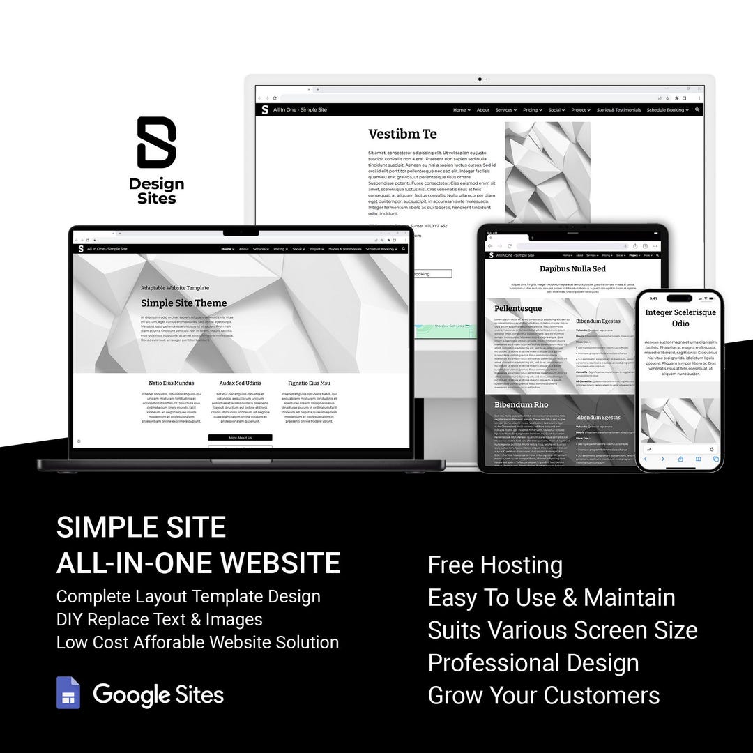 All-in-one Website Template: DIY Business Web Design (multi-page Google ...