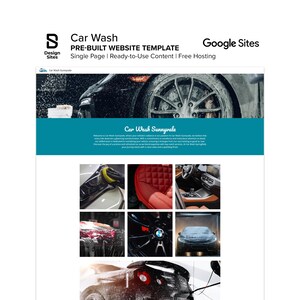 Websitesjabloon carwash: kant-en-klare voertuigreinigingsservice (Google-site met één pagina)