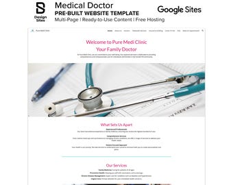 Medical Doctor Website Template: Prebuilt Dr Healthcare Clinic (Multi-Page Google Site)