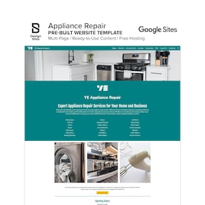 Appliance Repair Website Template: Prebuilt White Goods Service (Multi-Page Google Site)