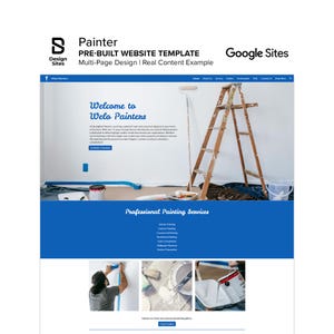 Painter Website Template: Prebuilt Painting Contractor Home Decorator Service (Multi-Page Google Site)