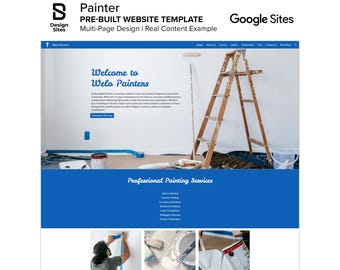 Painter Website Template: Prebuilt Painting Contractor Home Decorator Service (Multi-Page Google Site)