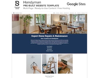 Handyman Website Template: Prebuilt Residential Maintenance & Fixing Service (Single Page Google Site)