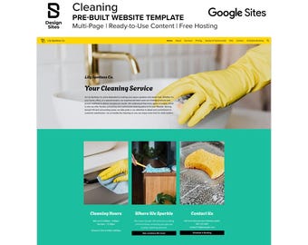 Home Cleaning Service Website Template: Prebuilt Housekeeper & Office Clean Professional (Multi-Page Google Site)