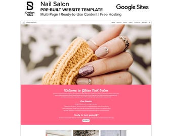Nail Care Service Website Template: Prebuilt Manicure & Pedicure Salon Treatment (Multi-Page Google Site)