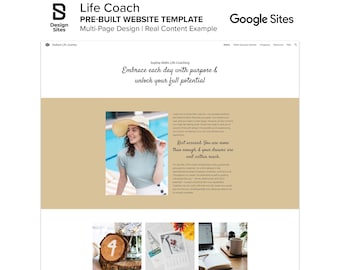 Life Coach Website Template: Prebuilt Personal Success Goal Empowerment Service (Multi-Page Google Site)