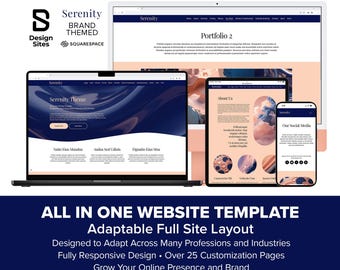 Serenity All-In-One Website Template: (Multi-Page Squarespace)