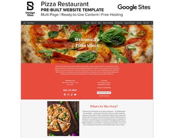Pizza Shop Website Template: Prebuilt Food & Drink Restaurant (Multi-Page Google Site)