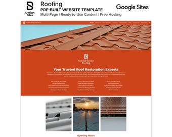 Roof Tile Repair & Installation Service Website Template: Prebuilt Roofing Restoration Business (Multi-Page Google Site)