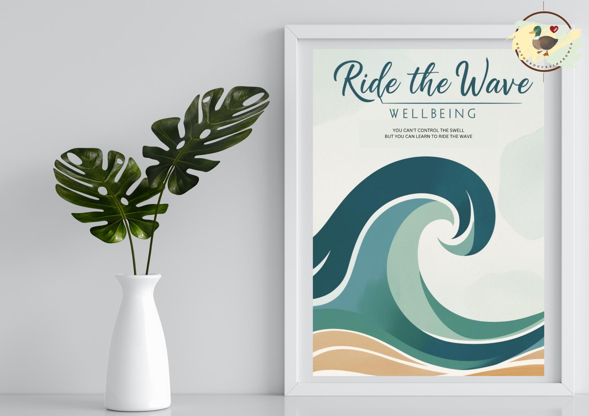 Wave Learning Poster Ride the Wave Wellbeing Poster School Office Decor Instant Download - Etsy