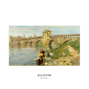 Vintage landscape print, image to print