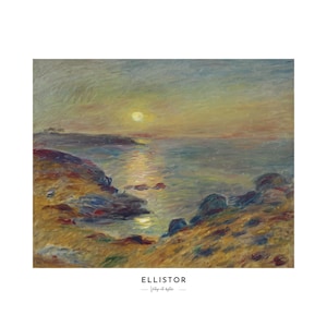 Original Renoir painting, vintage digital print of landscape painting, wall art