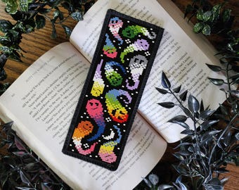 Pride Ghosts Cross Stitch Bookmark Pattern: LGBTQ+ Rainbow (PDF Pattern