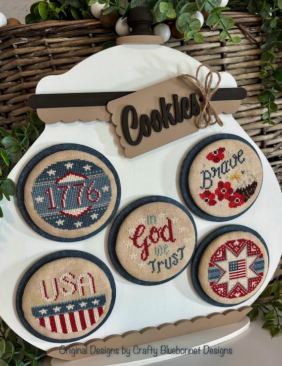 Baked Fresh: Patriotic Cookies - by Crafty Bluebonnet Designs | PDF/Digital Cross Stitch Pattern