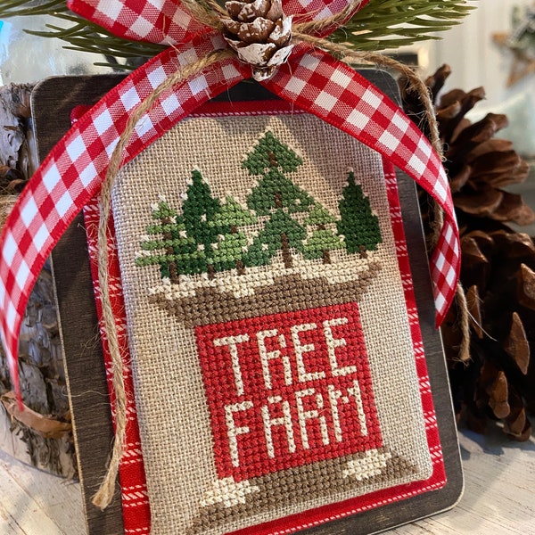 Tree Farm Spool - Christmas Spool Series by Crafty Bluebonnet Designs | PDF/Digital Cross Stitch Pattern