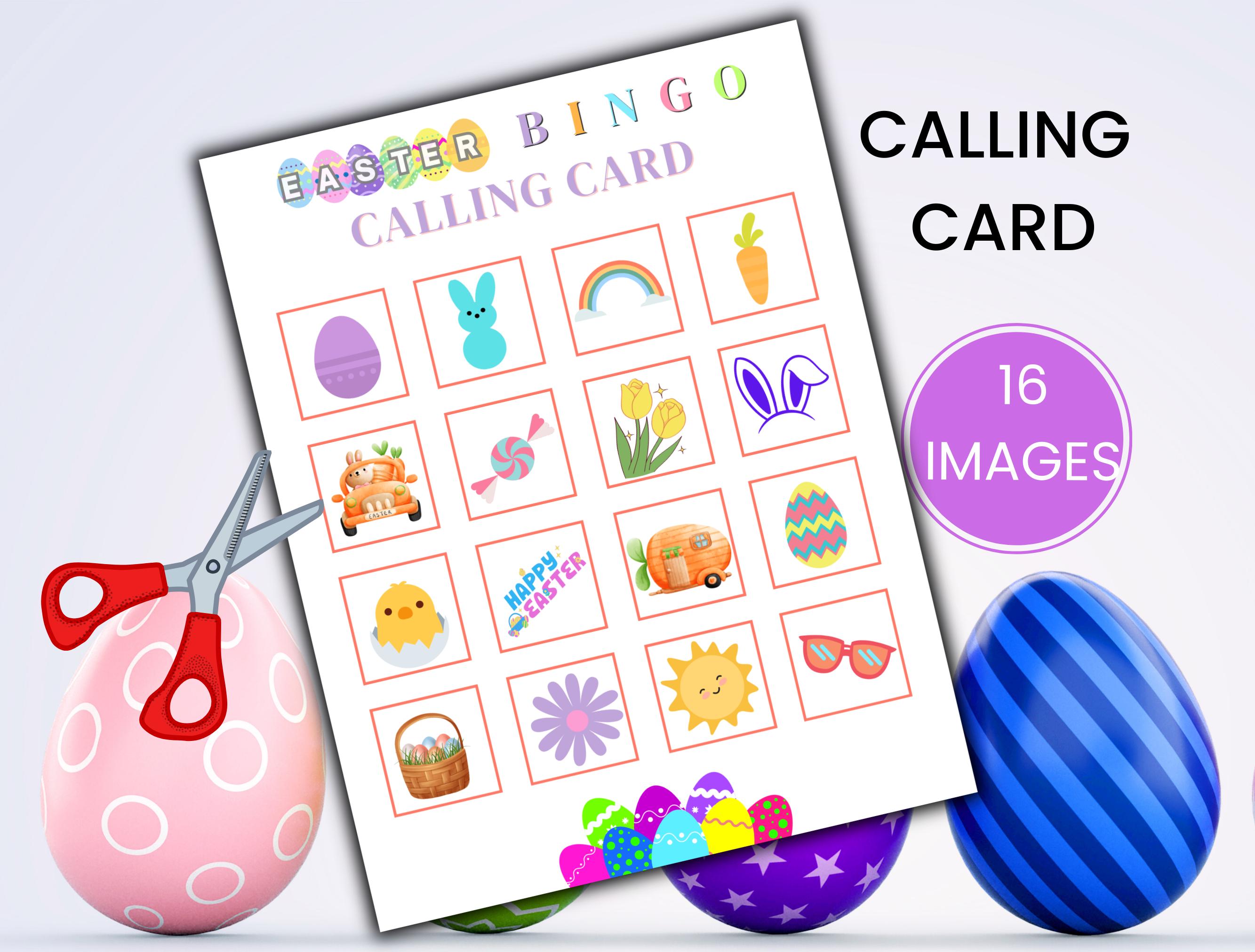 Easter Bingo Game, Printable Kids Bingo Cards, Preschool Kindergarten ...