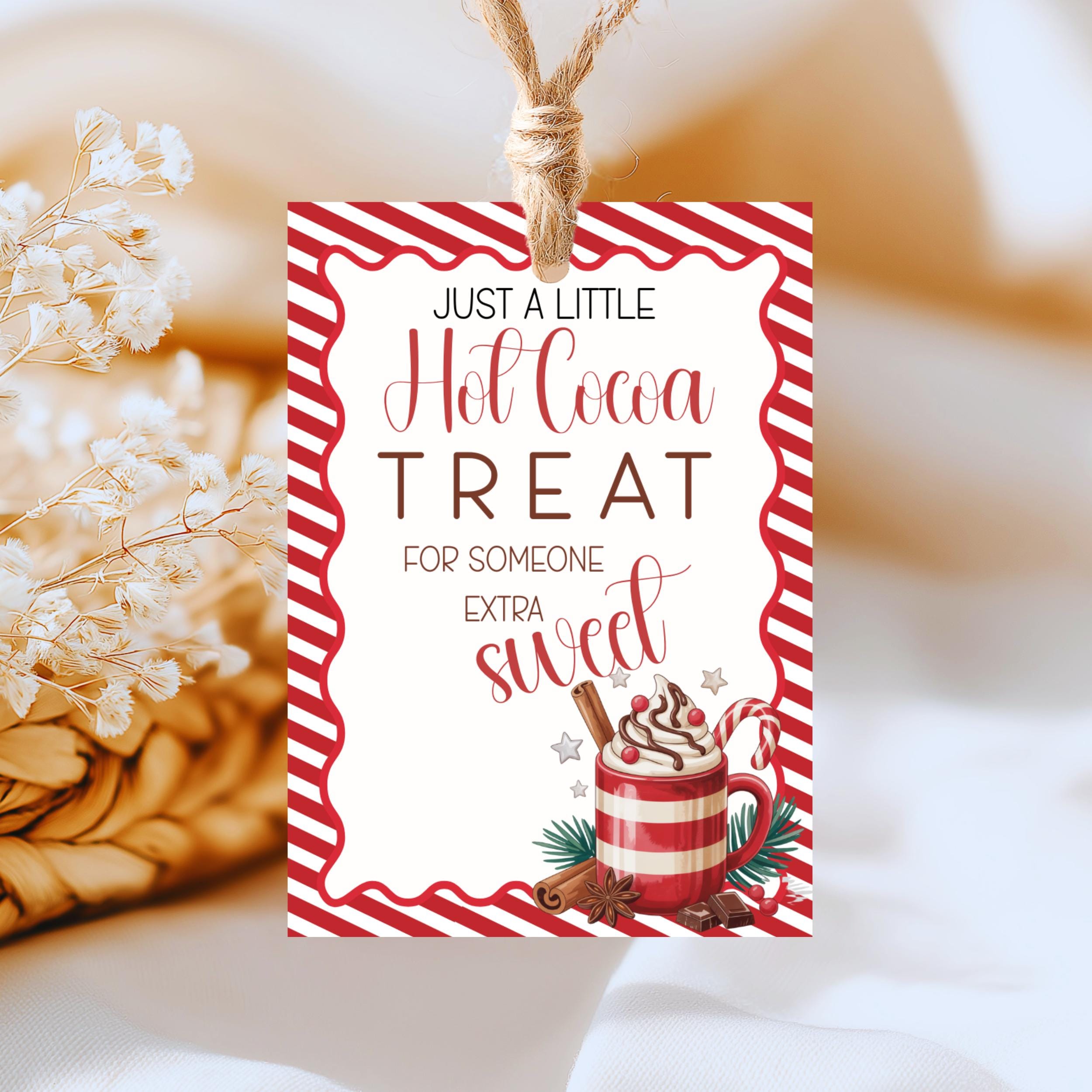 Hot Cocoa Gift Tag Editable Christmas Hot Chocolate Tags Printable Do ...