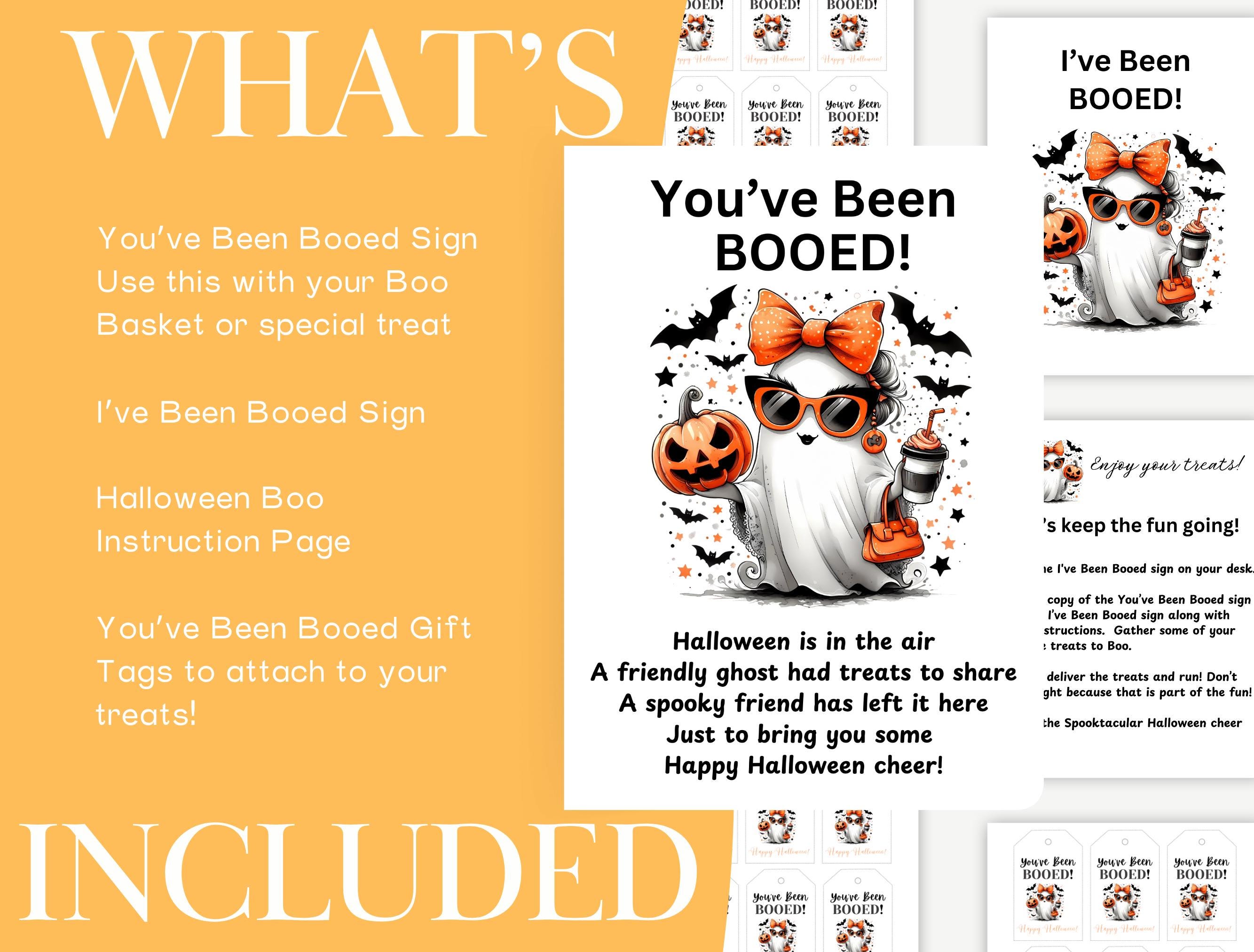 Youve Been Booed Sign Printable Ive Been Booed Gift Tags Cute Halloween Youve Been Booed Sign Printable Ive Been Booed Gift Tags Cute Halloween