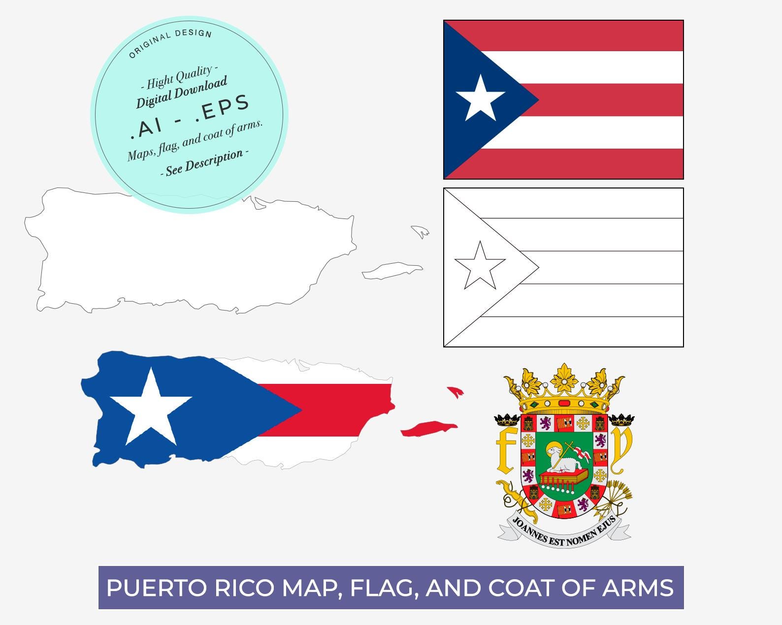 Coffret Cadeau Porto Rico : Guitare Magnétique, Porte-clés Drapeau, Pochette - Souvenir îles