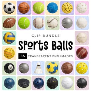 Sports Ball PNG Sublimation, Design Bundle, Sports Ball Png, Sport Balls Clipart Png, Ball collection, Ball Sport Clipart