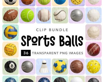 Sports Ball PNG Sublimation, Design Bundle, Sports Ball Png, Sport Balls Clipart Png, Ball collection, Ball Sport Clipart