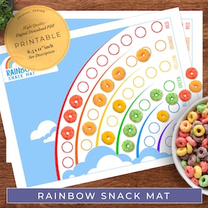Regnbågsmatta | Färgsorteringsaktivitet | Utskrivbar matta | Digital nedladdning | Lär dig färger