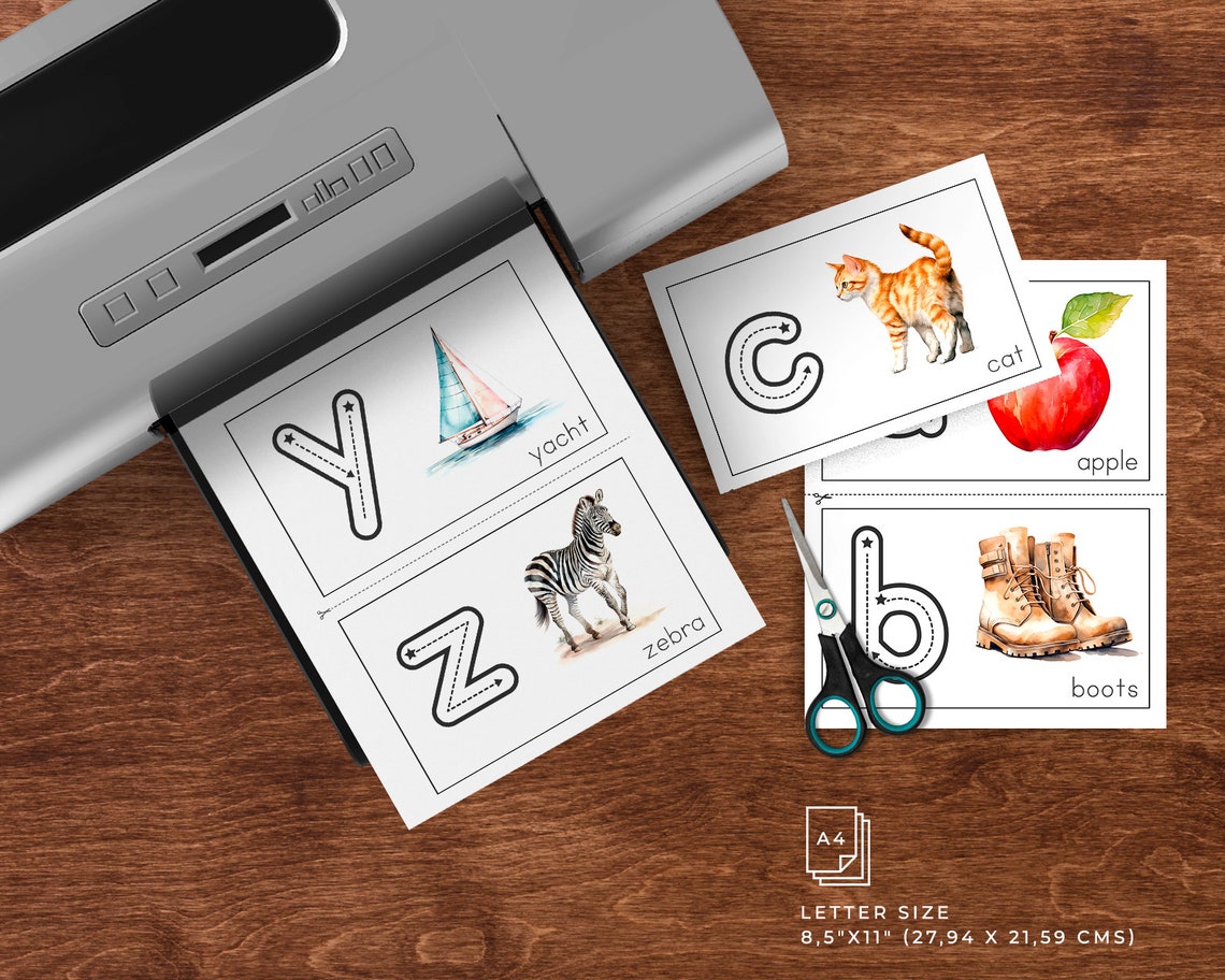 Montessori Cards for Toddlers, Printing Primer Cards, Lowercase Edition ...