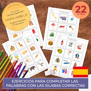 Syllables, Spanish Syllable Activities, Writing Exercises, Words and Syllables, Learning to Read, Worksheets, Reading Spanish