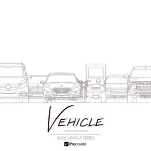 40 Vehicle Brushes Set for Procreate (Basic Vehicle Series)
