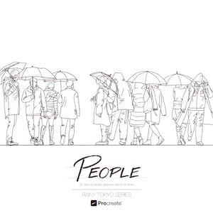 People Brushes Set for Procreate (Rainy Tokyo Series)