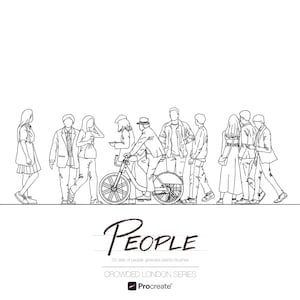 People Brushes Set for Procreate (Crowded London Series)
