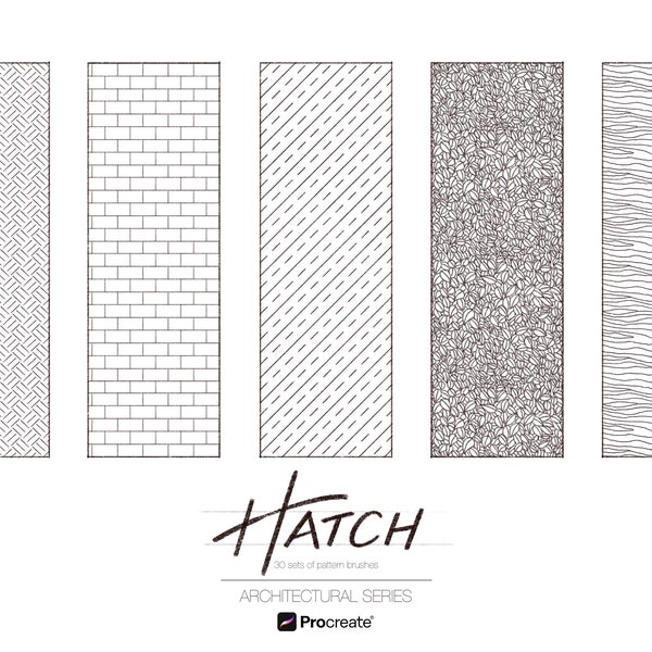 30 Architecture Brush/Hatch For Procreate