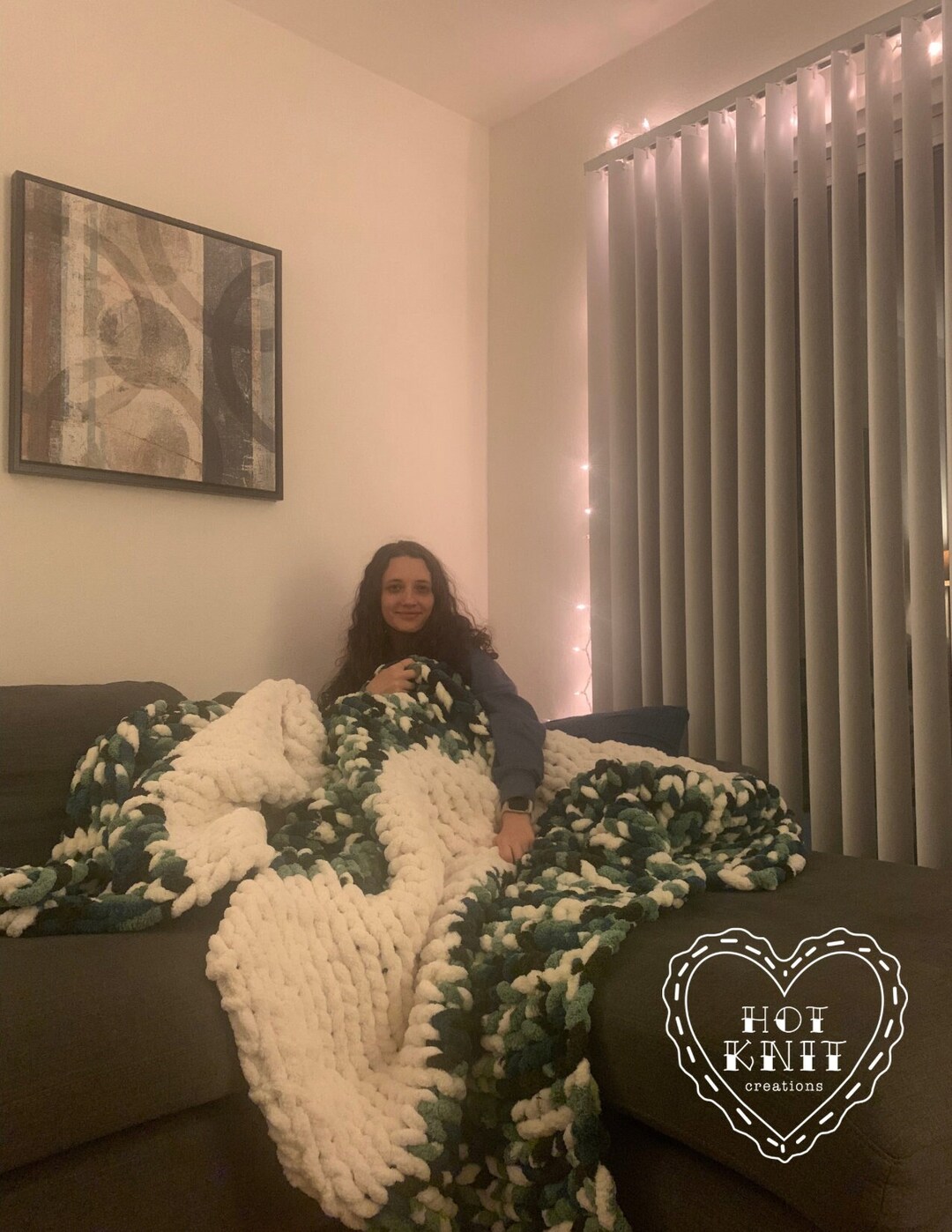 Extralarge Chunky Knit Blanket Etsy