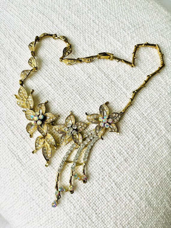 Whimsical Vintage Floral Necklace