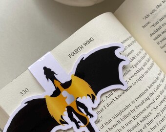 Fourth Wing bookmark, The Empyrean bookmark, Dragon bookmark, magnetic bookmark, Tairn Andarna Violet bookmark, marcador de página